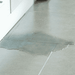 leaking kitchen sink cause water pooling around